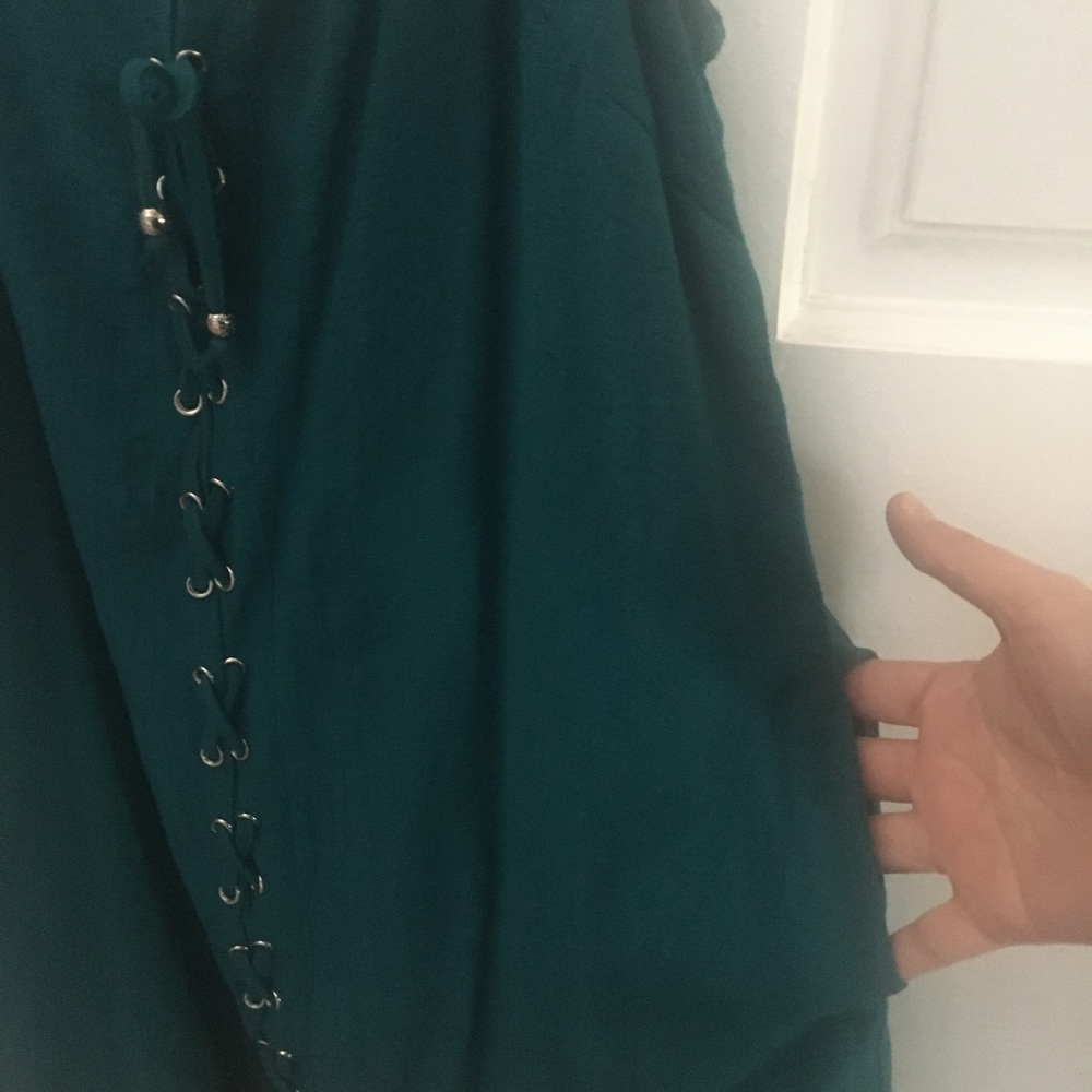 Mini Dress laced-up with pockets - Picture 4 of 4